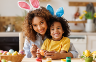 decorating Easter eggs