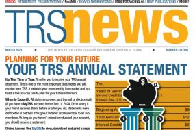 TRS News cover of Member Edition