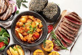 food on a table