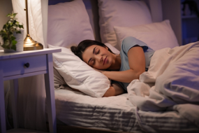 woman getting quality sleep