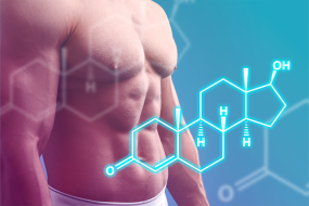 testosterone molecule graphic
