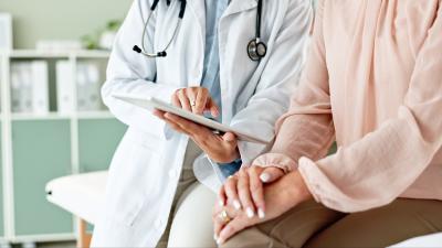 doctor and patient review information together