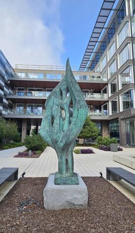 Umlauf statue in TRS courtyard