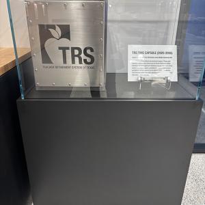 time capsule in a protective clear case