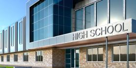 entrance to a high school building