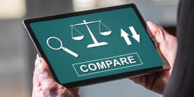 tablet that shows the word compare and balance elements