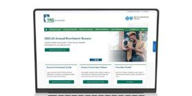 laptop computer shows benefit website