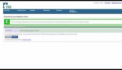 Generate Account Balance Form