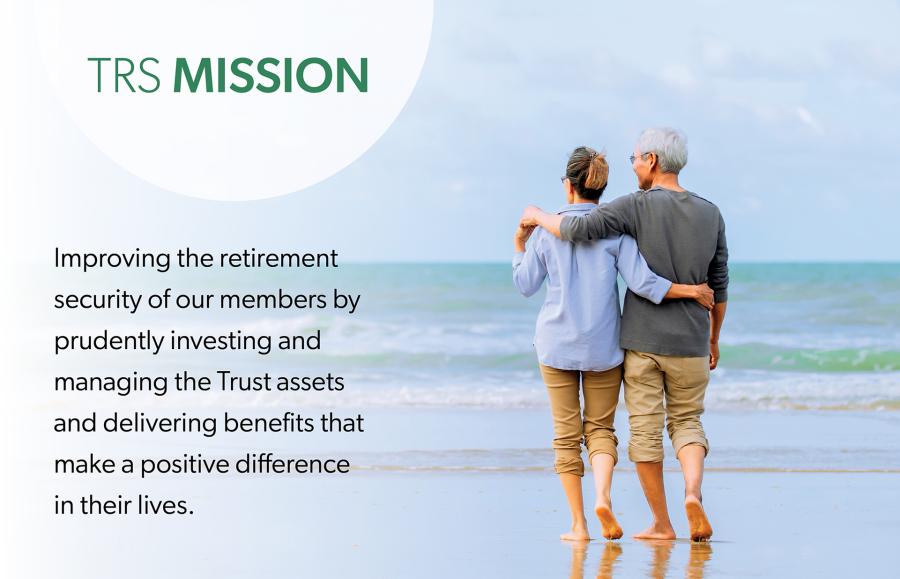 trs mission statement with background of retired couple