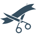 ribbon cutting icon