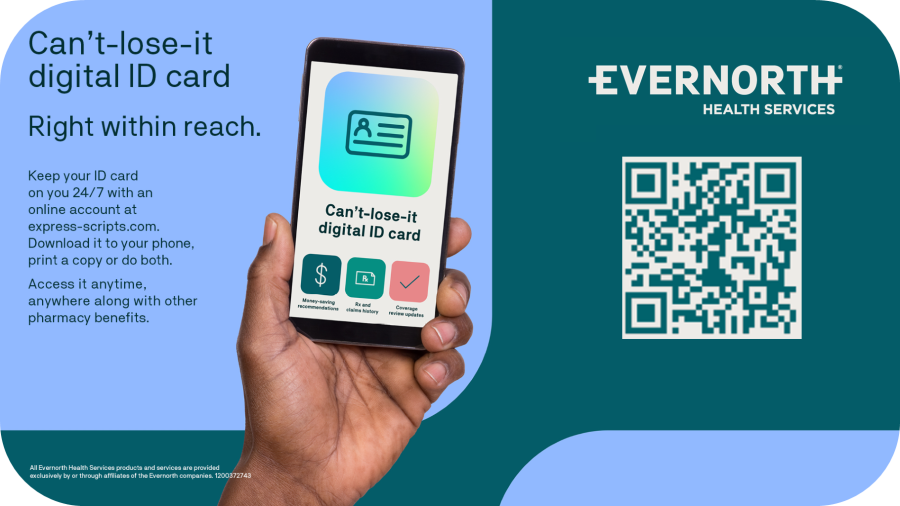 Evernorth digital ID card graphic