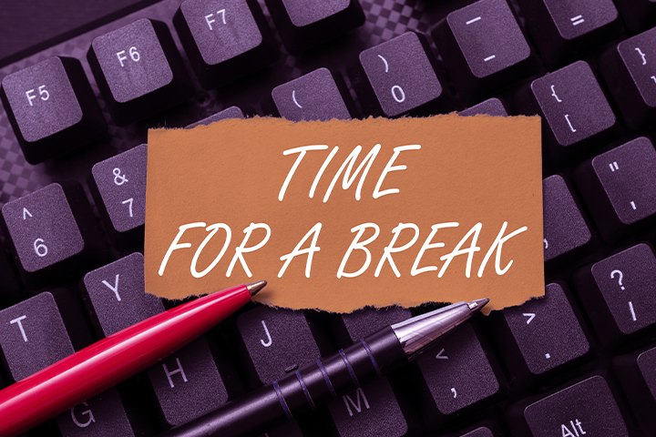 not reading time for a break