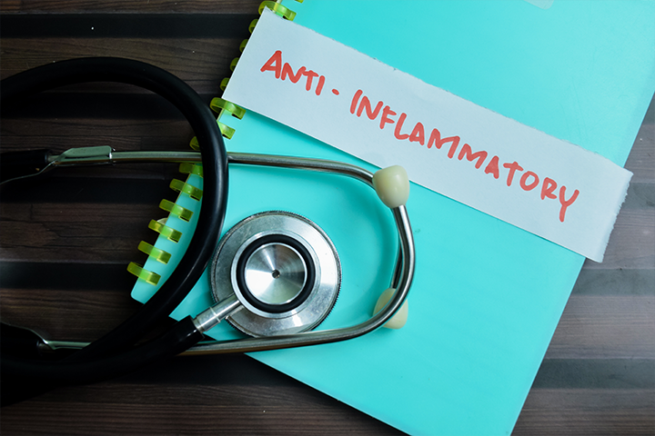 anti-inflammatory notebook with stethoscope
