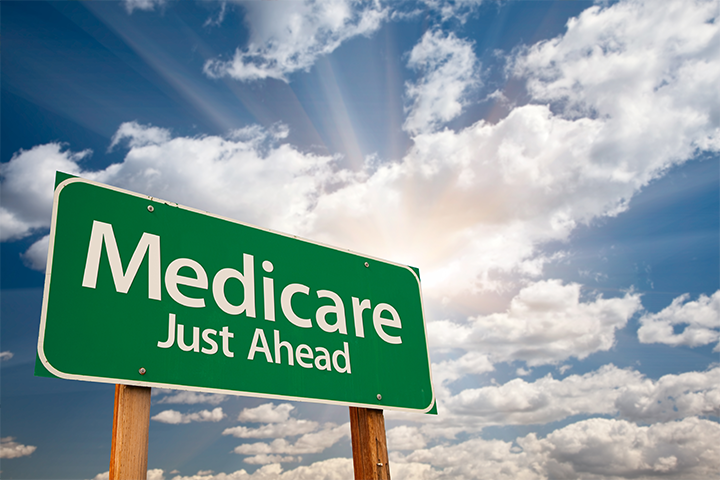 Medicare just ahead road sign