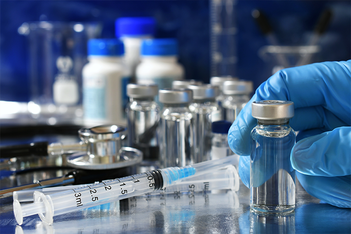 vaccine vile and syringe