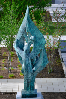 Charles Umlauf "Spirit of Learning" sculpture at TRS's Austin headquarters building